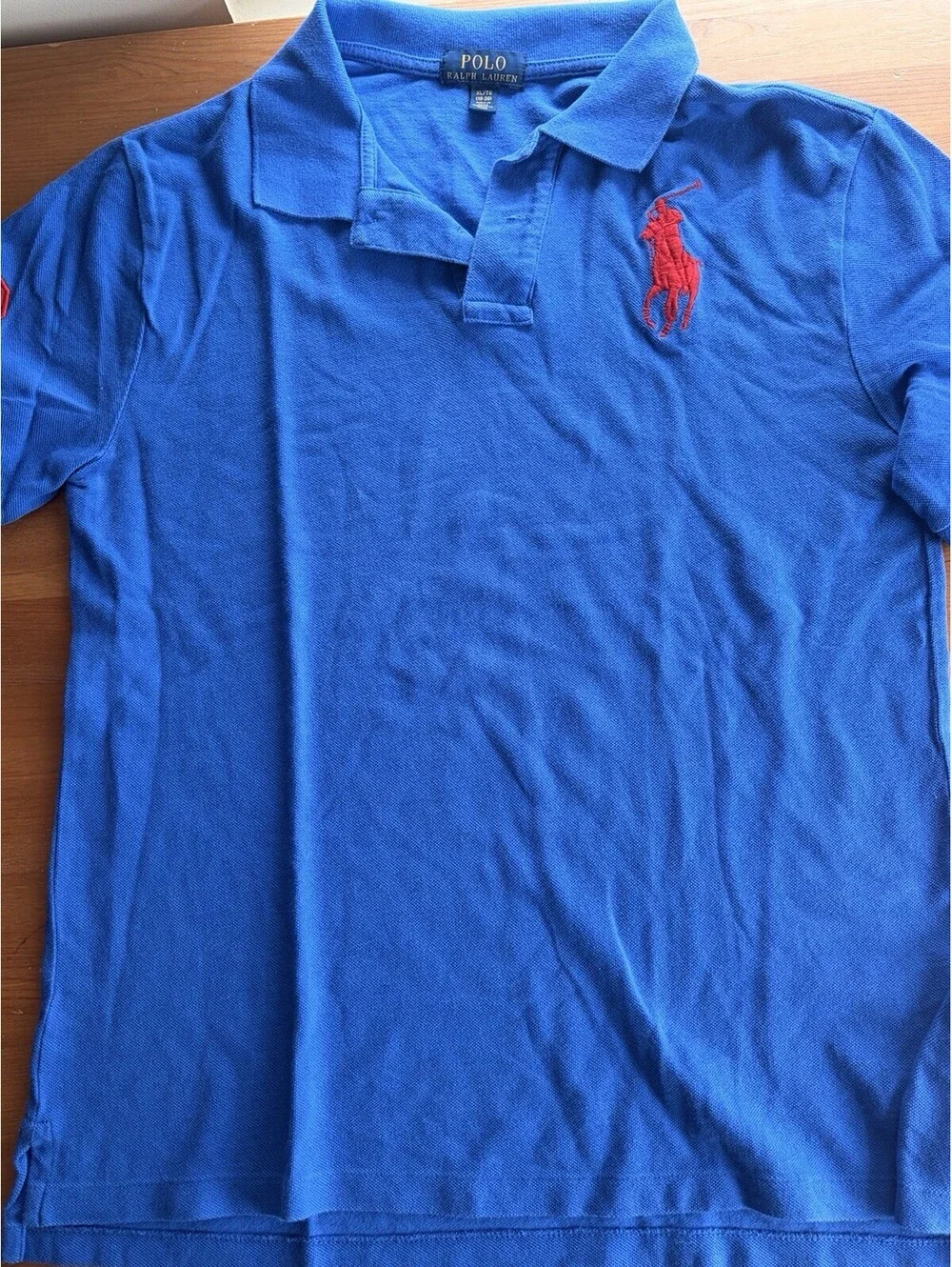 Polo Ralph Lauren Boys XL 18-20 Big Pony Polo Shirt Royal Blue Red #3
